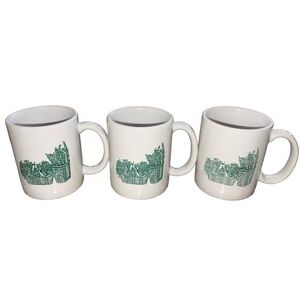 Longaberger Basket Mugs Set of 3 Vintage Made in USA Consultant Gift Coffee Cups